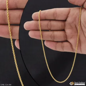 1 Gram Gold Plated Casual Design Rope Chain for Ladies - Style A566