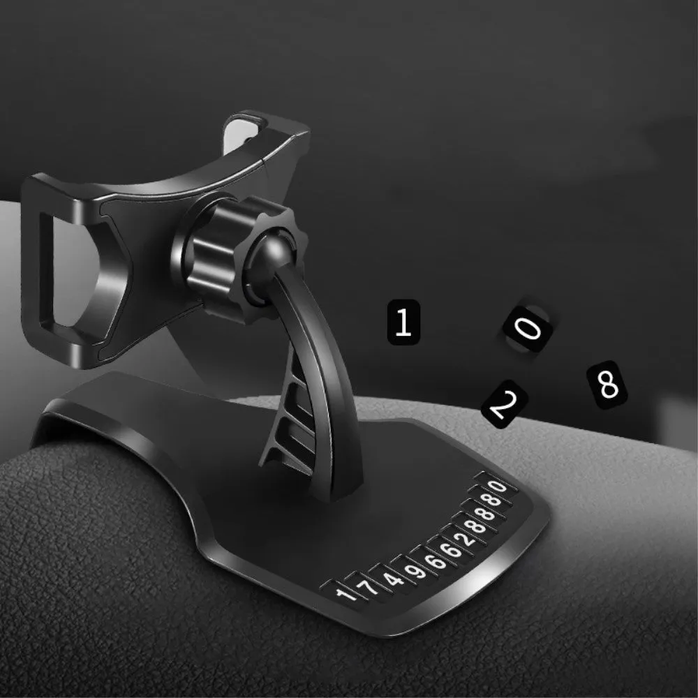 3 in 1 Car GPS Smartphone Holder: Dashboard / Visor Clamp   AC Grid Clip for Zopo ZP200, Shining - Black