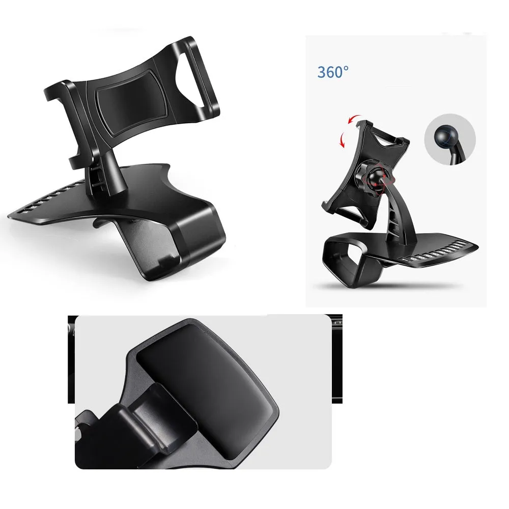 3 in 1 Car GPS Smartphone Holder: Dashboard / Visor Clamp   AC Grid Clip for Zopo ZP200, Shining - Black