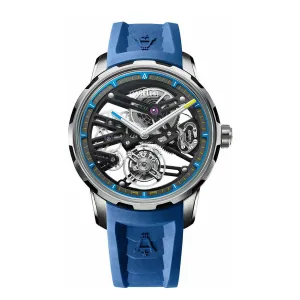 Angelus U41 Blue Skeleton Tourbillon Watch