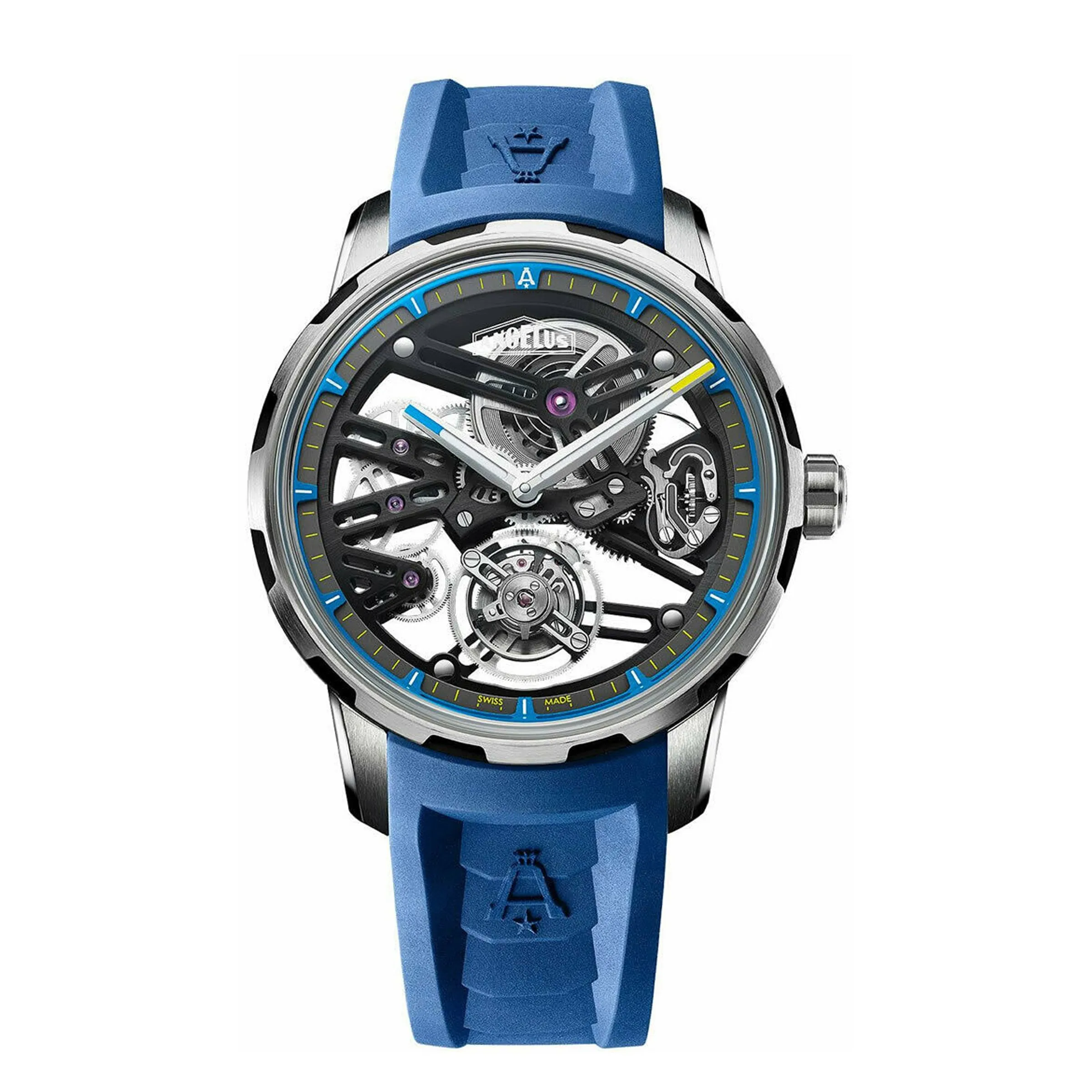 Angelus U41 Blue Skeleton Tourbillon Watch