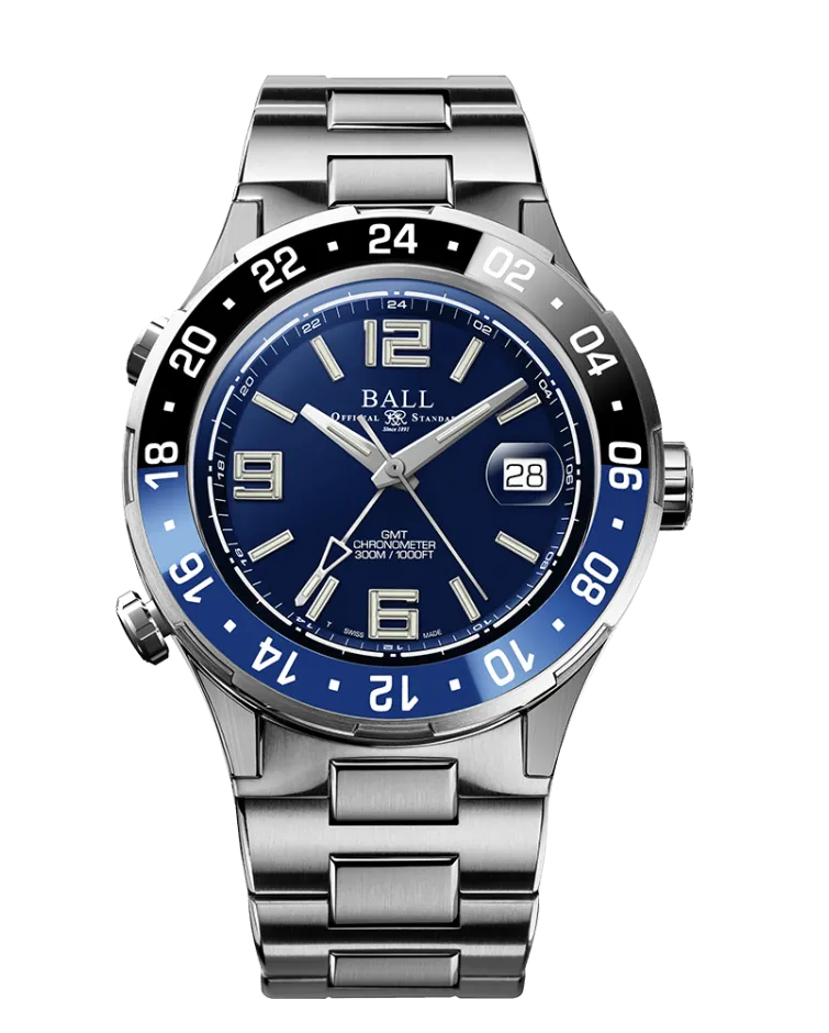 BALL Roadmaster Pilot GMT (40mm) DG3038A-S4C-WH
