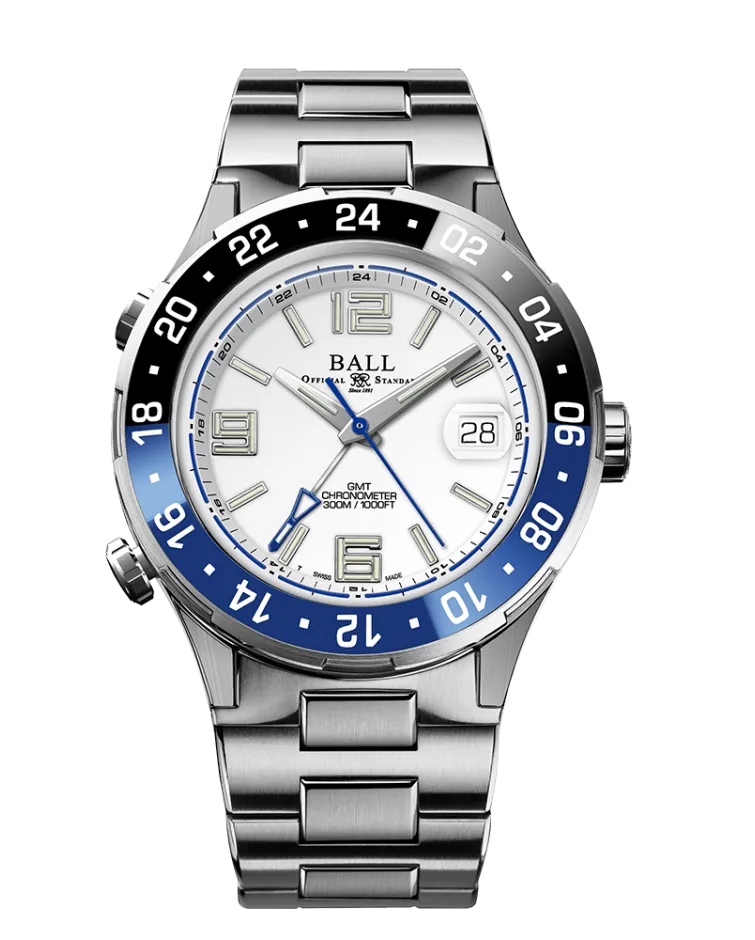 BALL Roadmaster Pilot GMT (40mm) DG3038A-S4C-WH
