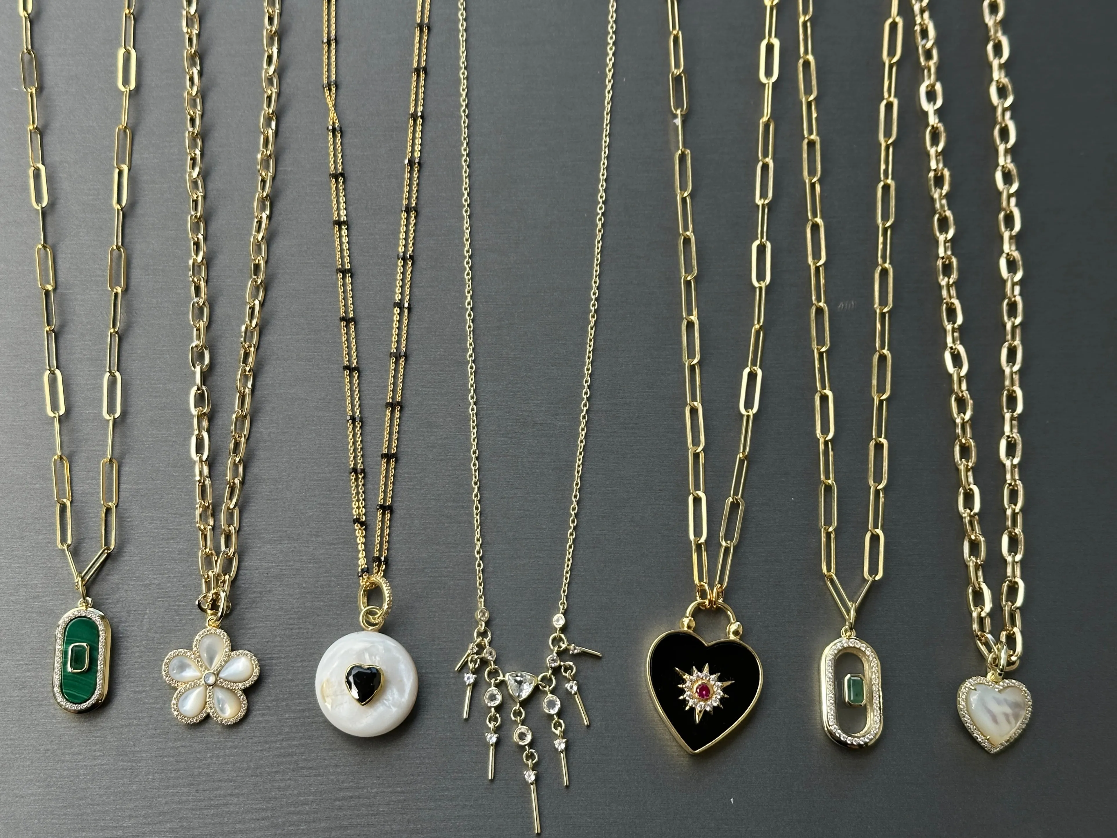 Black Onyx Heart Pendant Necklace