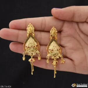 Chic Design Magnificent Design Gold Plated Earrings for Ladies - Style A024