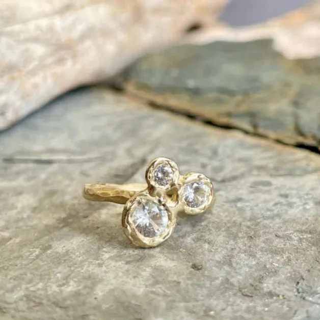 Constellation Ring - 14k Gold   White Sapphire