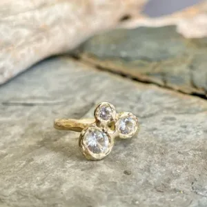 Constellation Ring - 14k Gold   White Sapphire