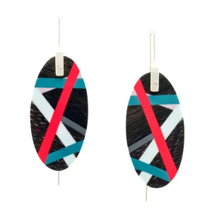 Coral/Blue/Lilac Earrings