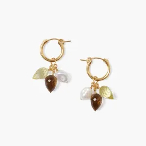 Delphine Hoop Earrings Natural Mix