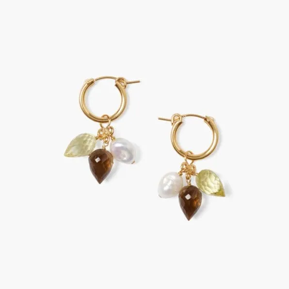 Delphine Hoop Earrings Natural Mix