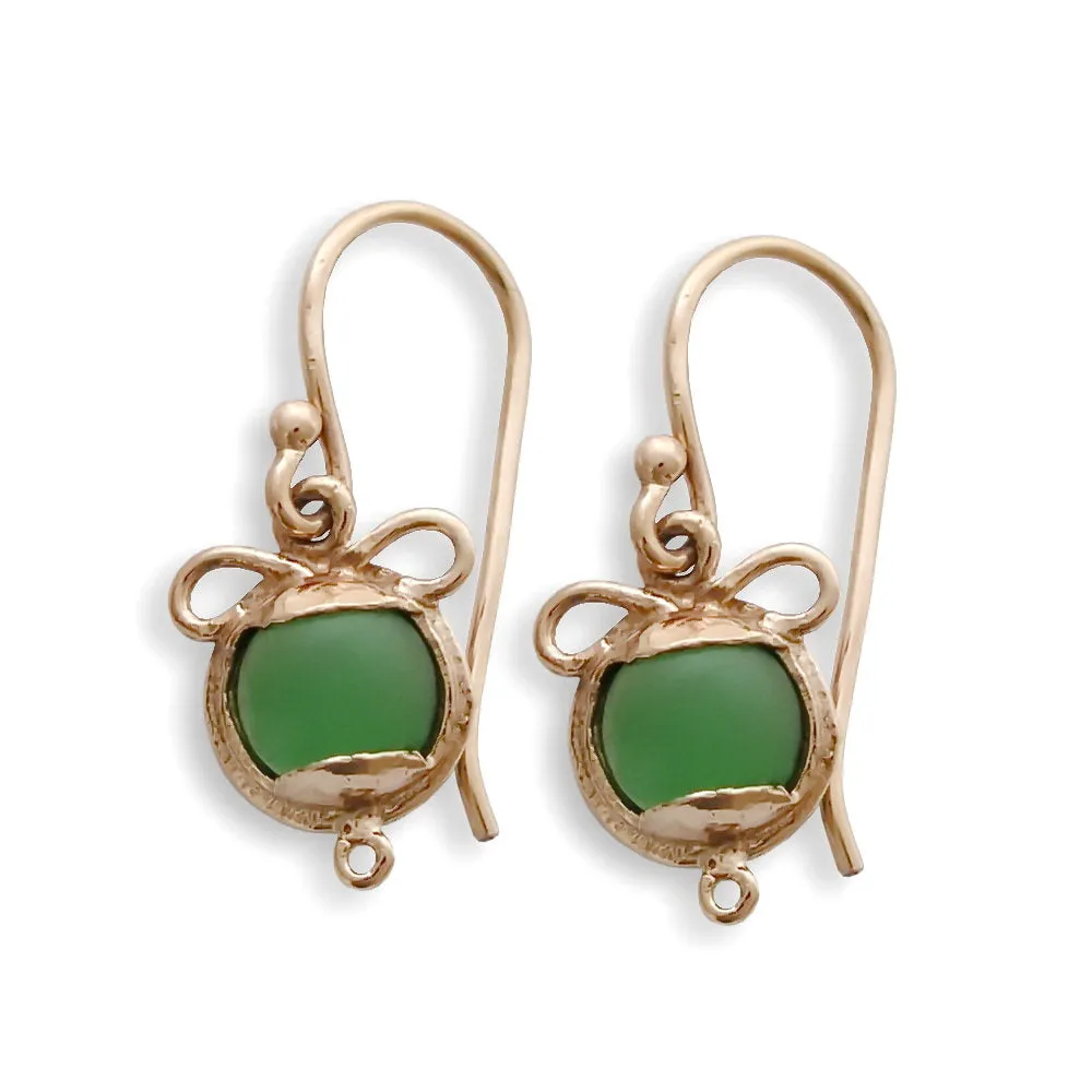 EG7810-2 Lemon Quarts round drop earrings
