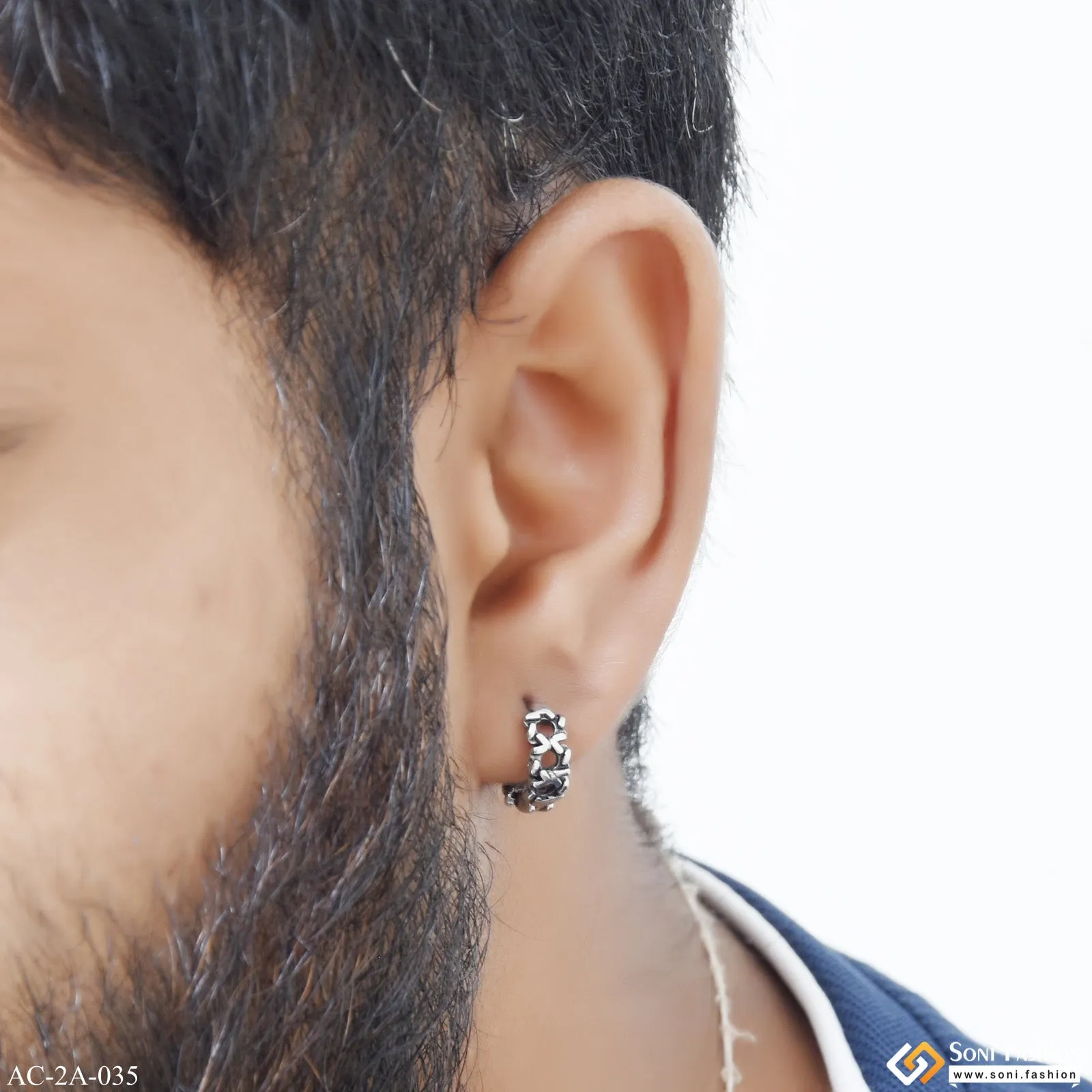 Expensive-Looking Design High-Quality Stud Earring for Men (1 Pc) - Style A035