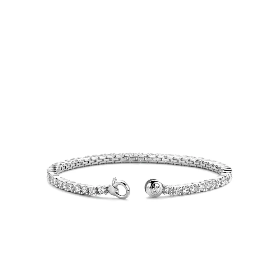 Festive Tennis Bracelet Set - Silver - 4858ZI