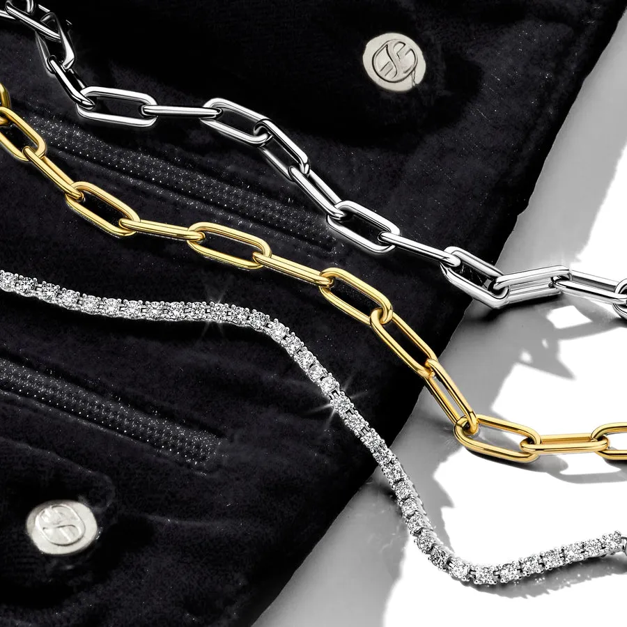 Festive Tennis Bracelet Set - Silver - 4858ZI