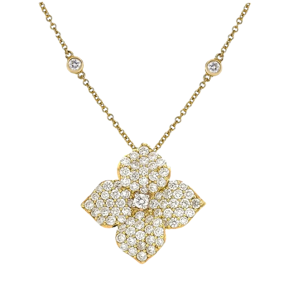 Fiore Large Flower Diamond Necklace