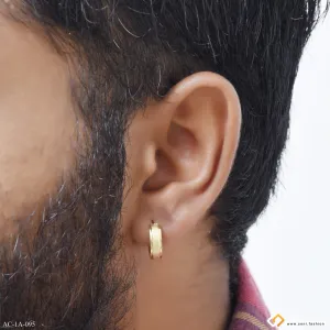 Golden Color Stainless Steel Stud Earring For Men (1 Pc) - Style A095