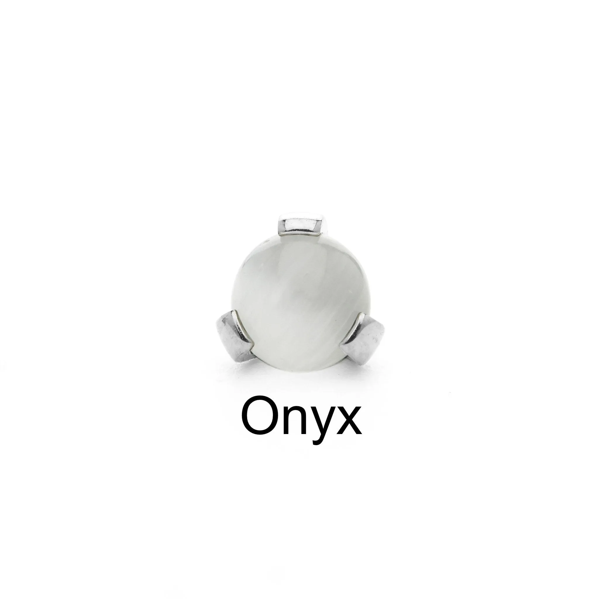 Industrial Strength Prong-Set Ball in Titanium with Onyx