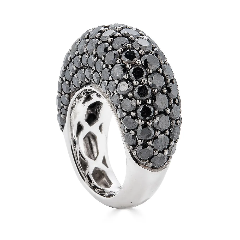 Large Dome Ring in Black Diamond