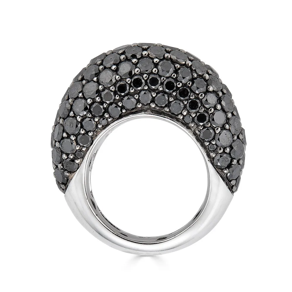 Large Dome Ring in Black Diamond