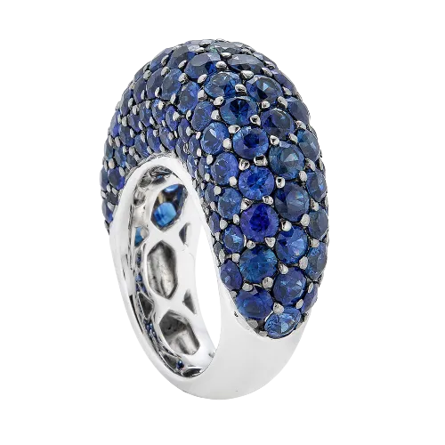 Large Dome Ring in Sapphire