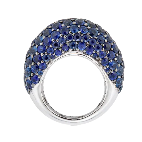 Large Dome Ring in Sapphire