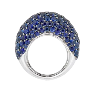 Large Dome Ring in Sapphire