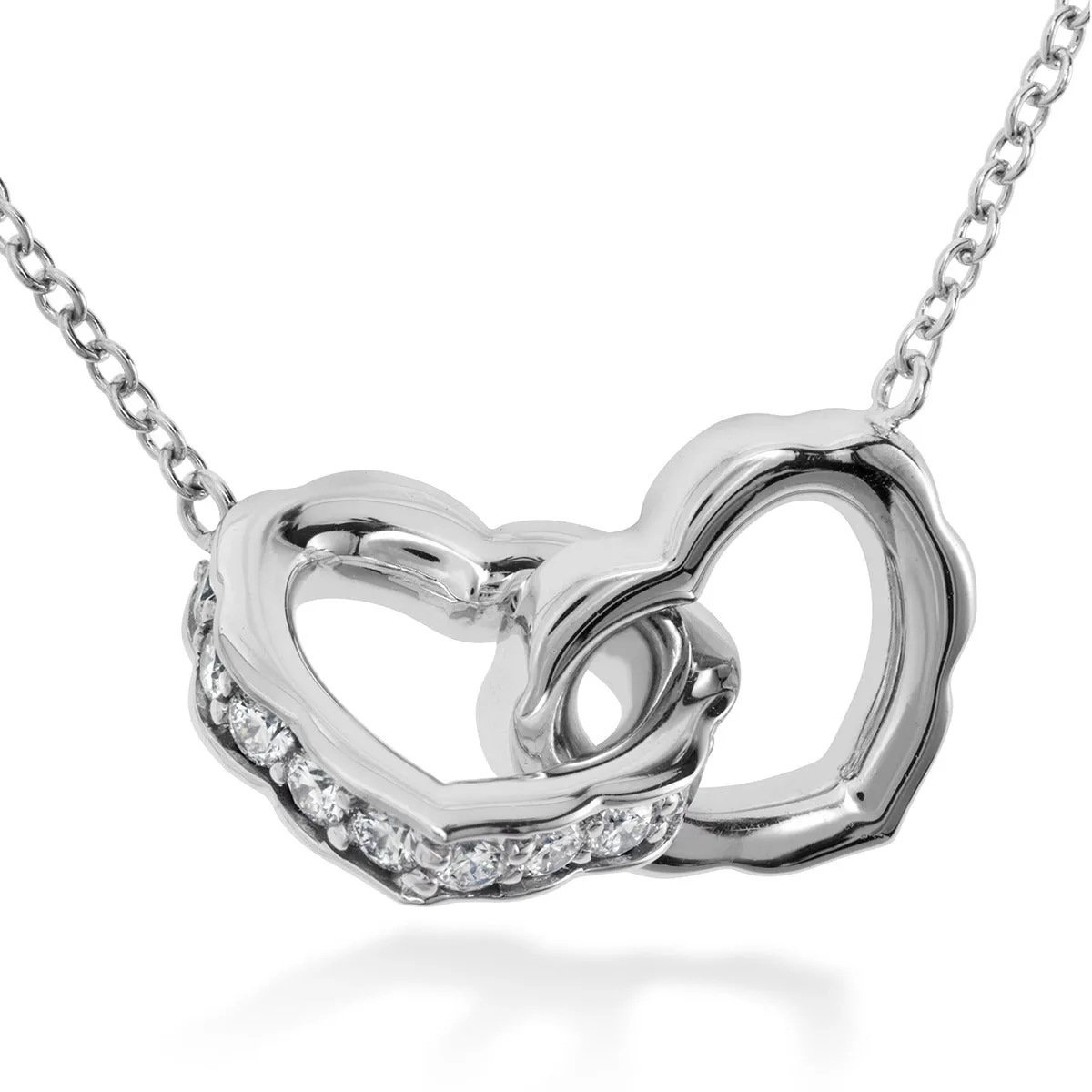 Lorelei Diamond Interlocking Heart Pendant