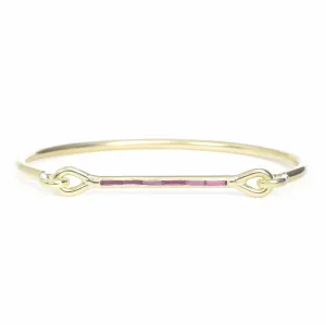 Needle Eye Cuff - Ruby Baguettes