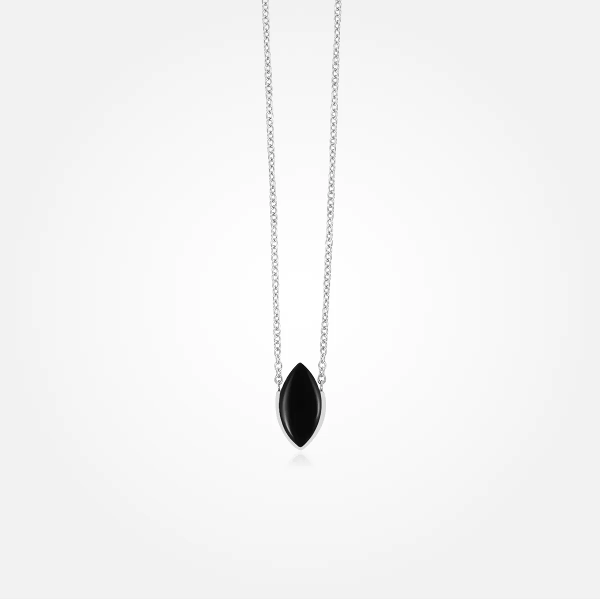 Onyx Stone Necklace (Marquis)