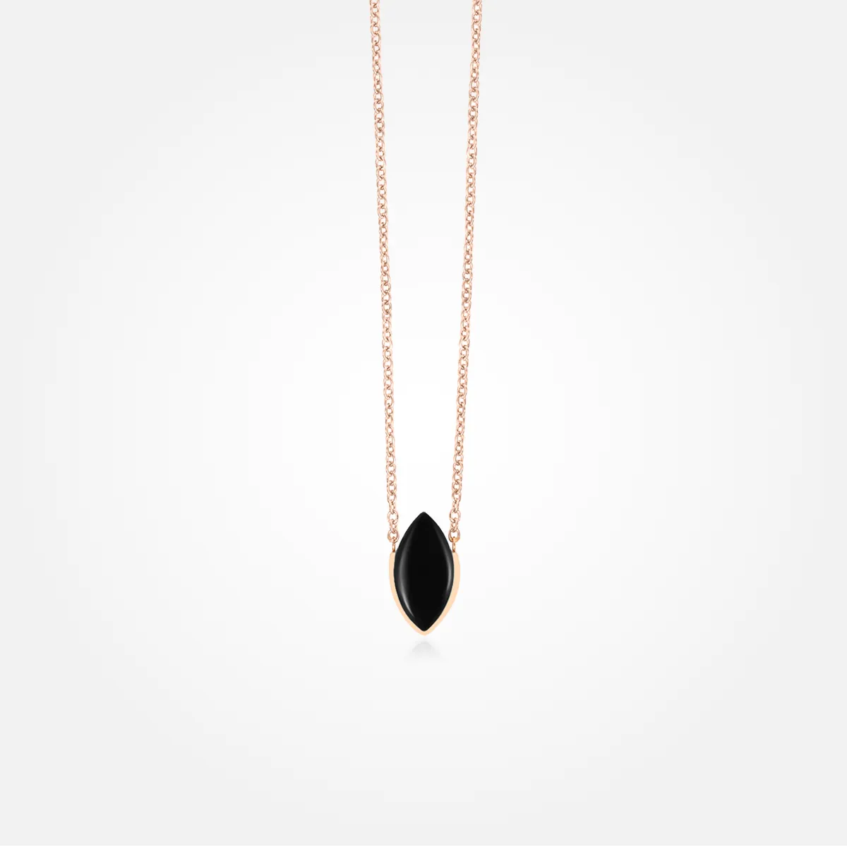 Onyx Stone Necklace (Marquis)