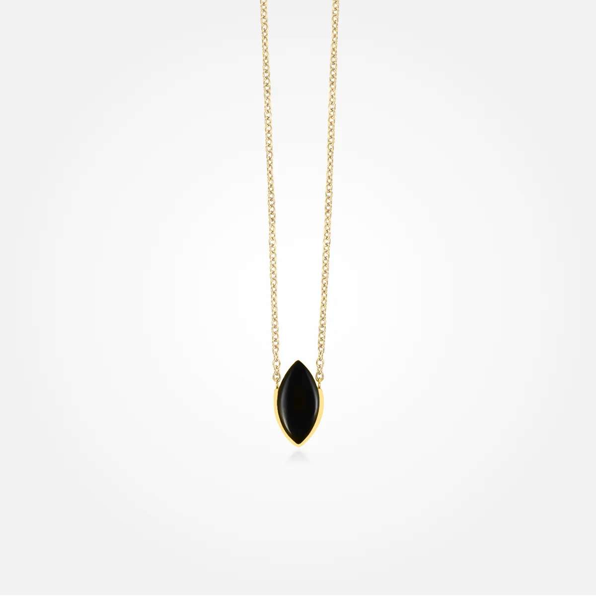 Onyx Stone Necklace (Marquis)