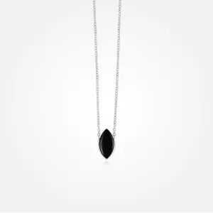 Onyx Stone Necklace (Marquis)