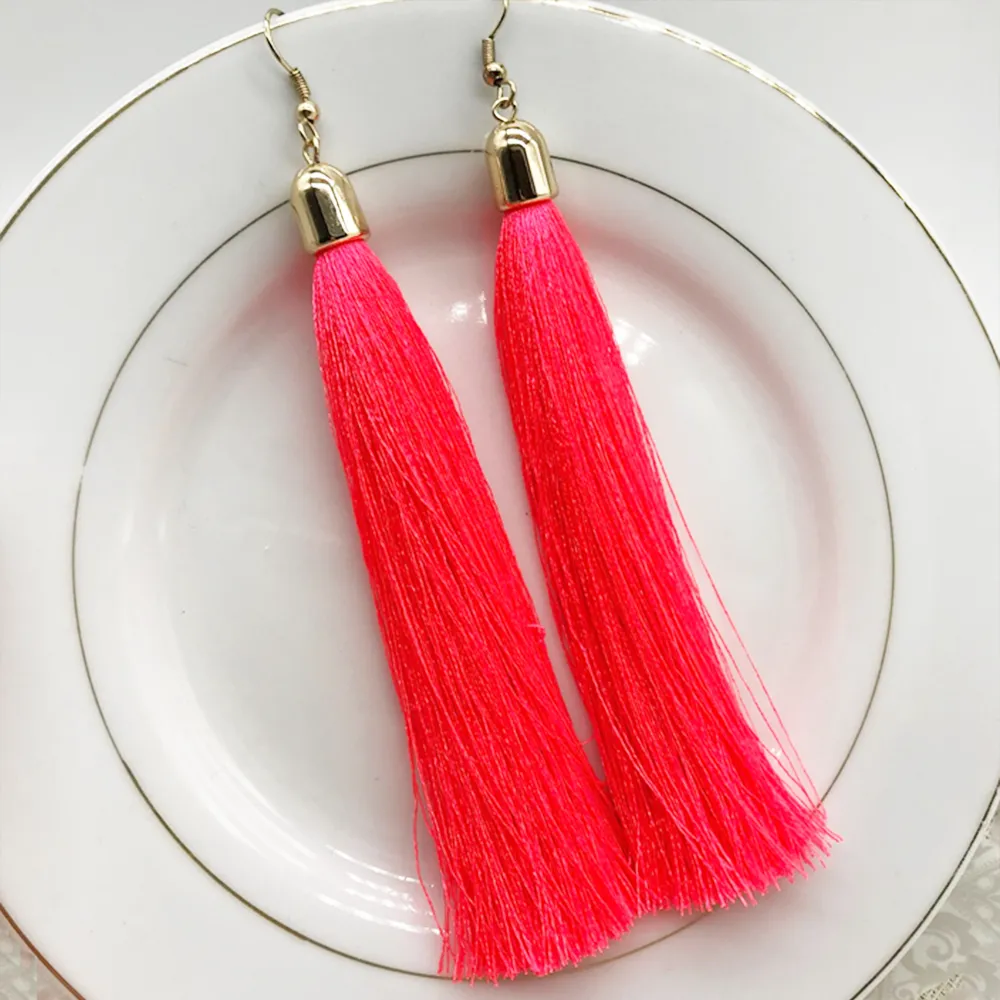 Pink Flamingo Tassel Earrings
