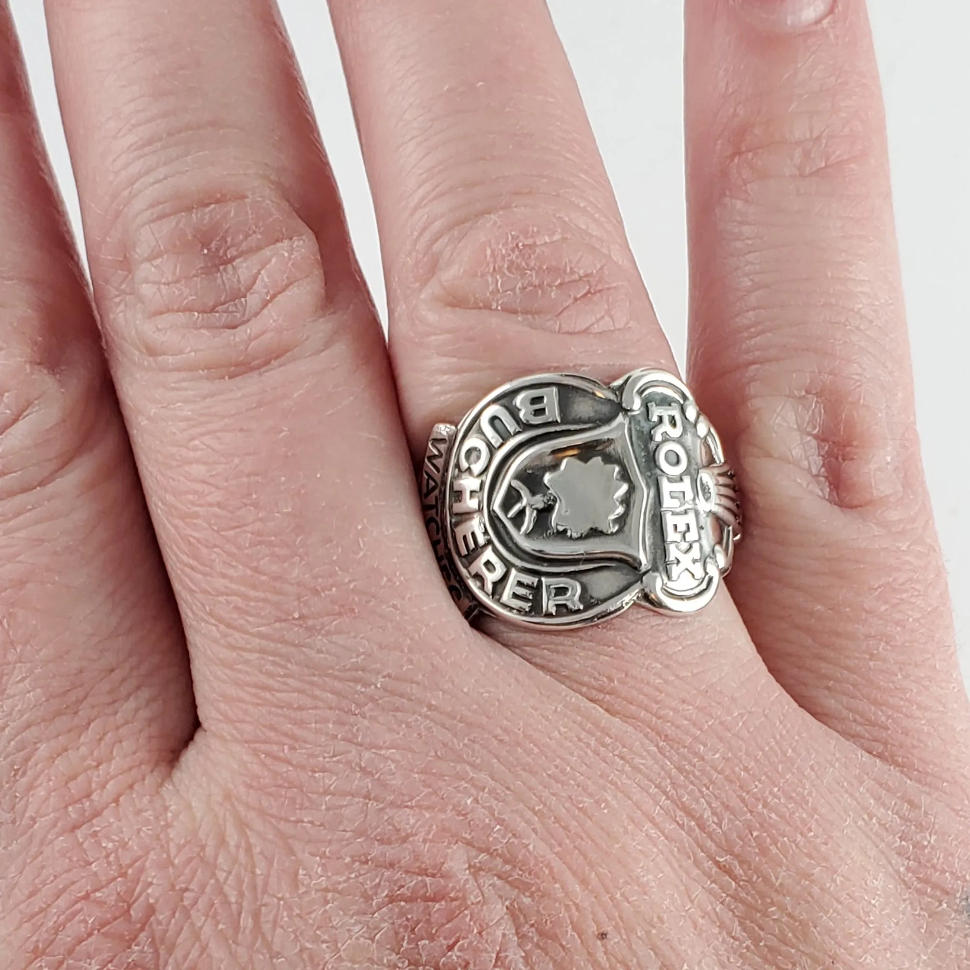 Rolex St Moritz Silverplate Spoon Ring