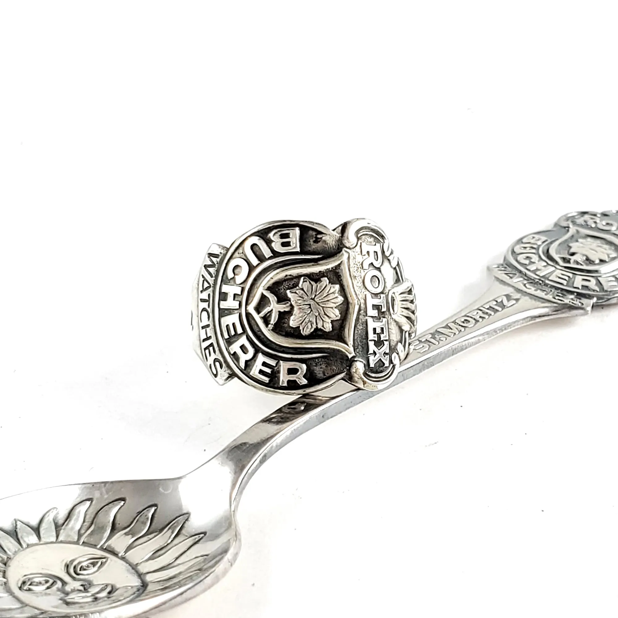 Rolex St Moritz Silverplate Spoon Ring