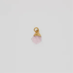 Rose Quartz (October) Gemstone Charm