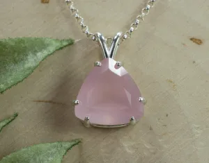 Rose Quartz Pendant; Genuine Untreated Brazilian Rose Quartz