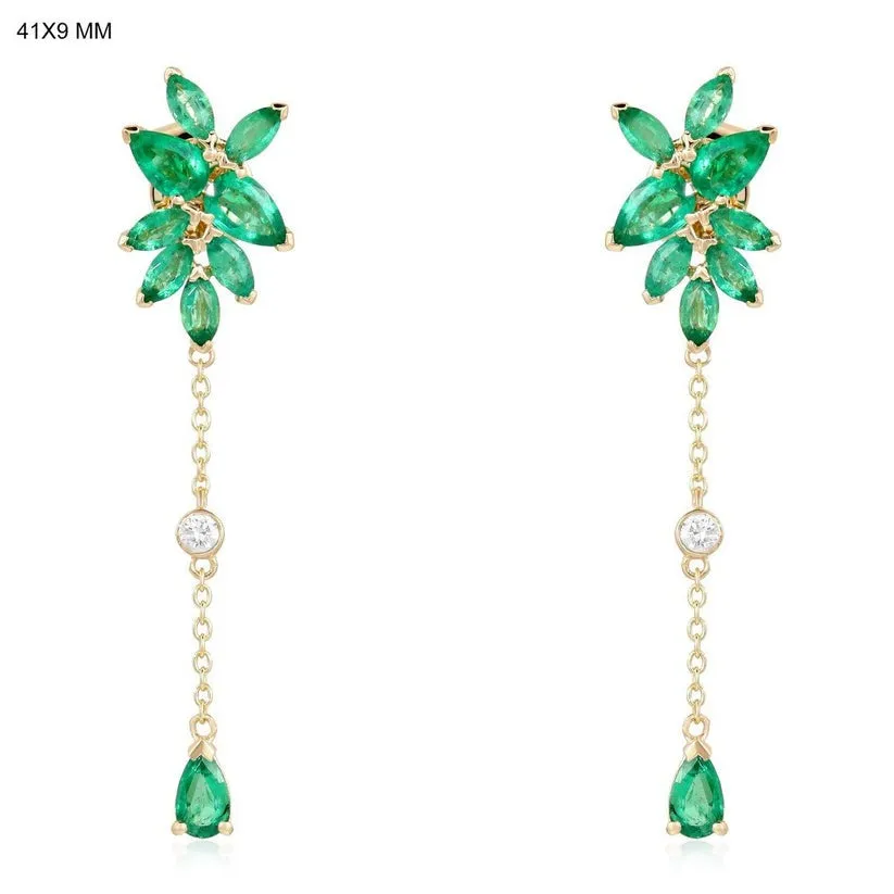 Shining Cascade Diamond Drop Elegance Earrings