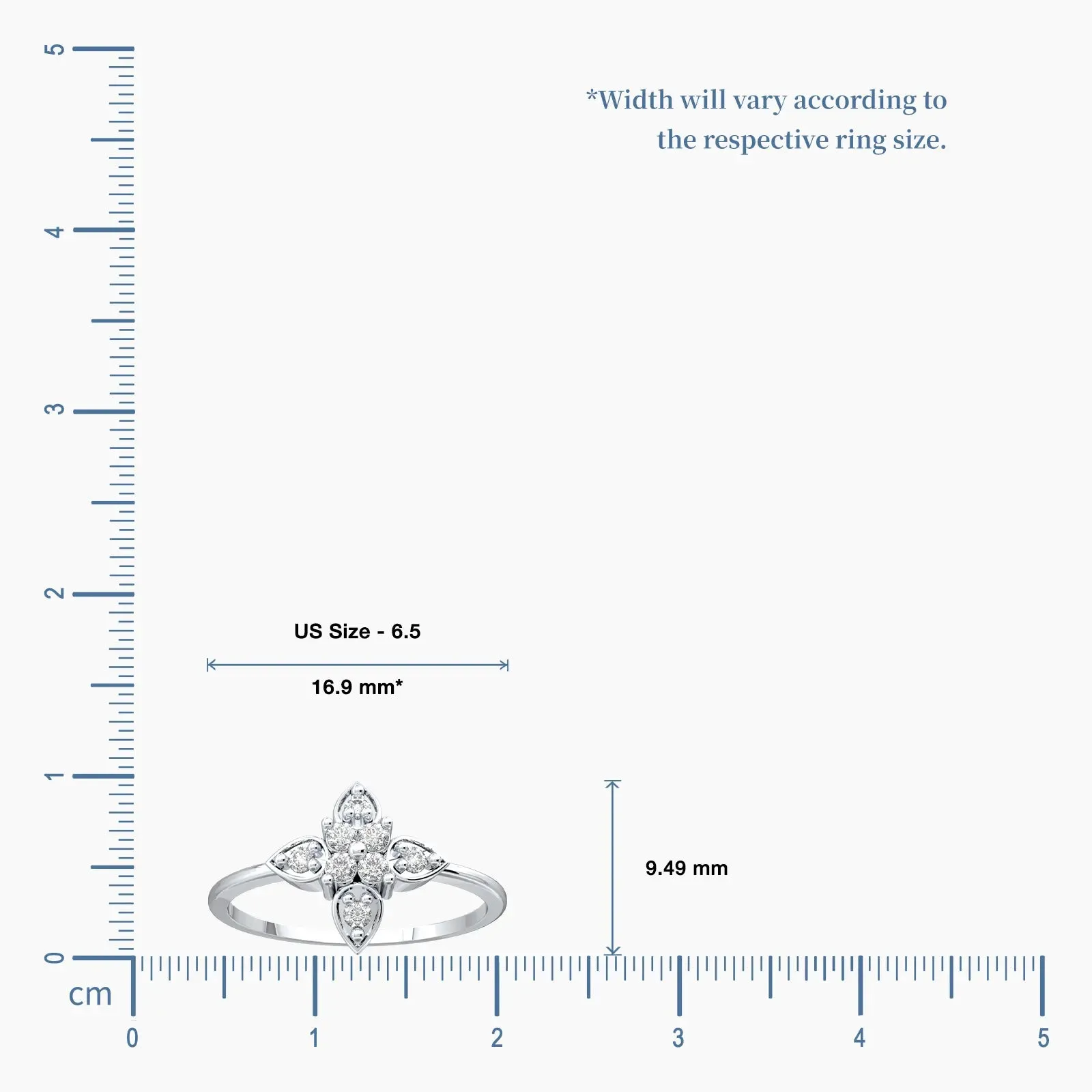 Shining Iris Diamond Ring