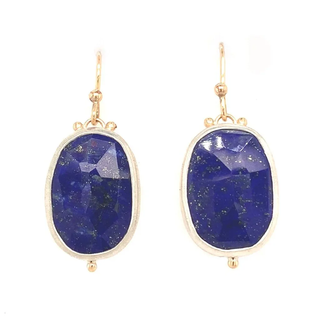 Sterling Silver Deep Blue Lapis Drops