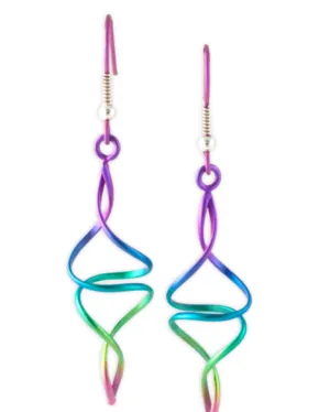 Titanium Wirework Twisted Drop Earrings
