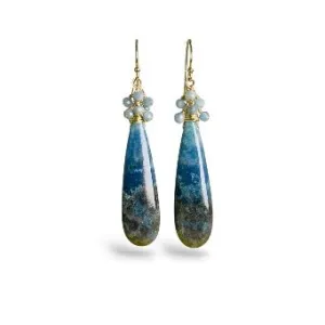 TROLITA QUARTZ & TANZANITE CLUSTER EARRINGS