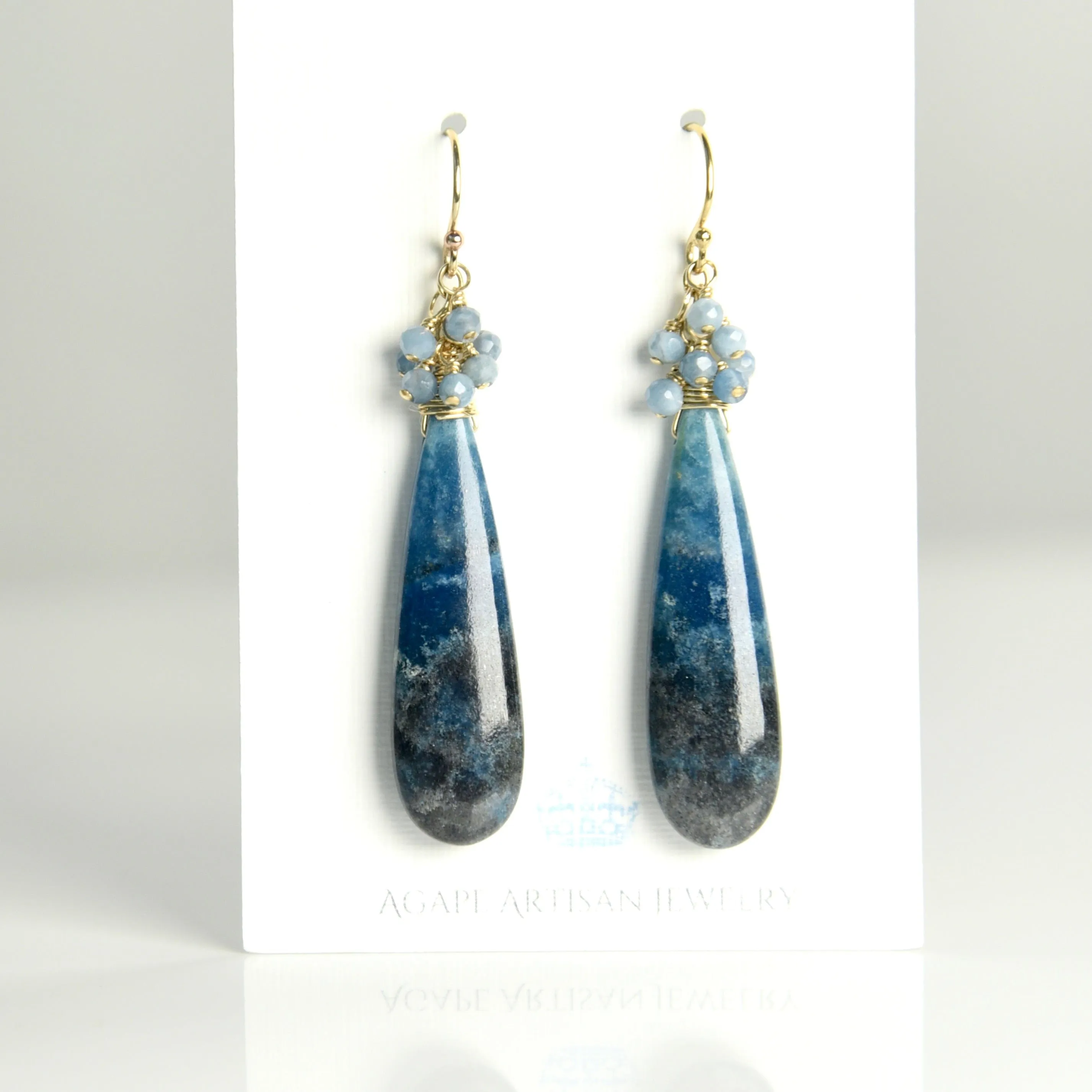 TROLITA QUARTZ & TANZANITE CLUSTER EARRINGS