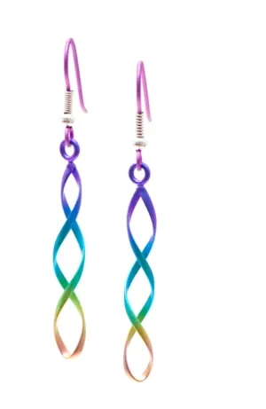 WireWork Curl Titanium Drop Earrings