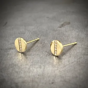 Yellow Gold Diamond Stud Earrings